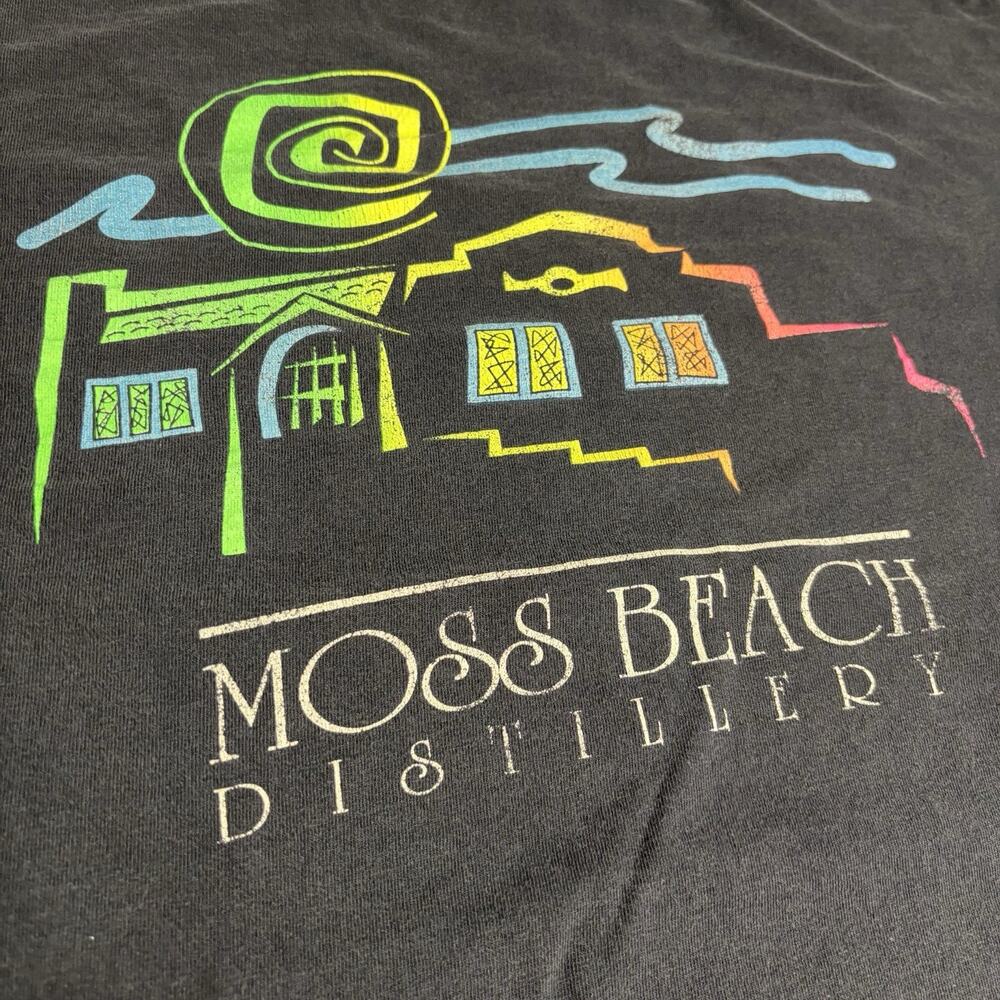 Vintage 90’s Moss Beach Distillery California Ocean XL No Tag Long Sleeve Shirt